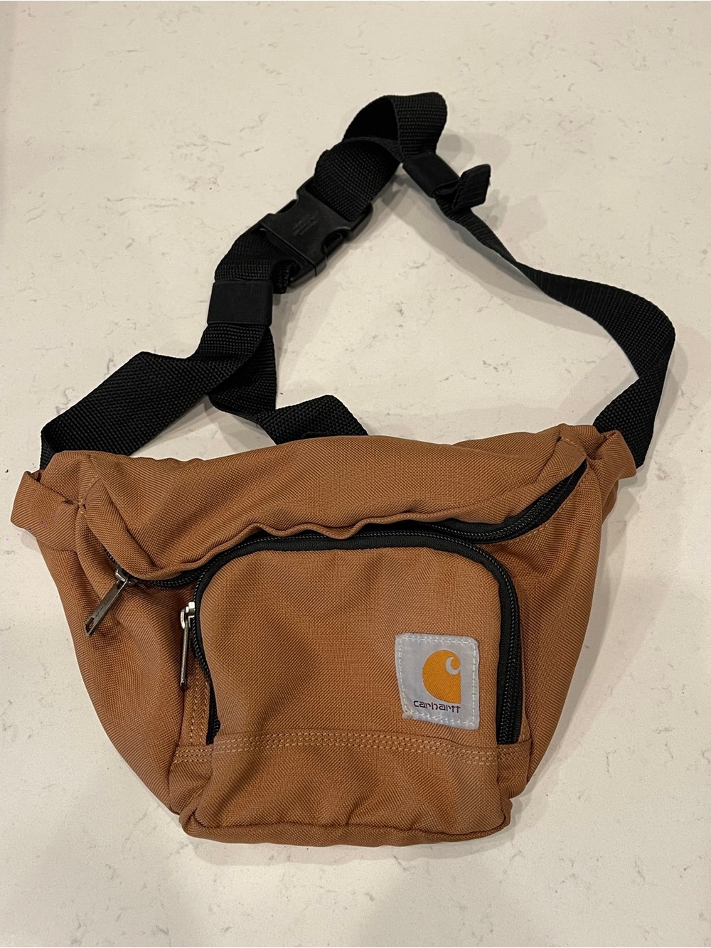 Carhartt Tan/Brown Waist Pack with Black Strap